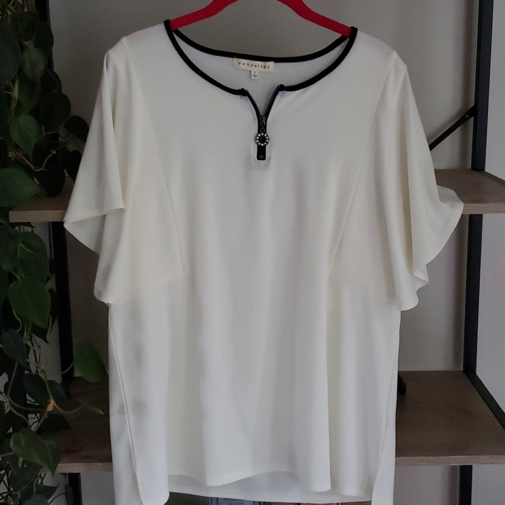 Retrology Cream Blouse